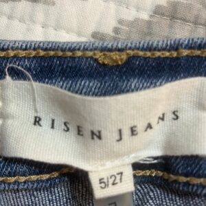 Risen Jeans Women's Flare Blue Denim